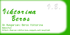 viktorina beros business card